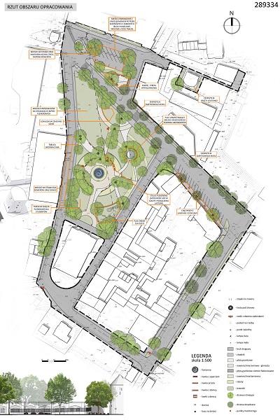 rzut koncepcji konkurskowej placu wałowego w Gdańsku